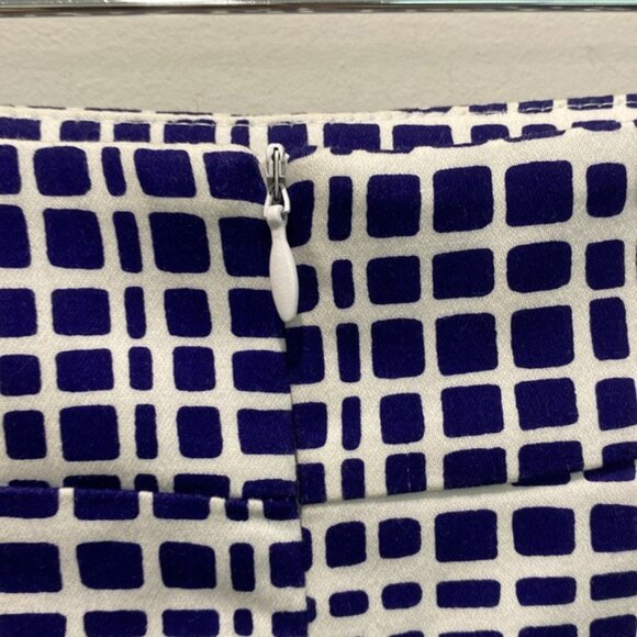Aqua Navy and White Grid Pencil Skirt Size small - Picture 7 of 10